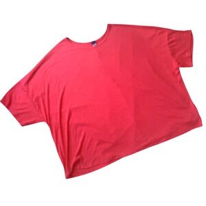 Old‎ Navy Luxe Ribbed Oversized Top Coral Pink 4X Plus Size Stretch Comfort Soft